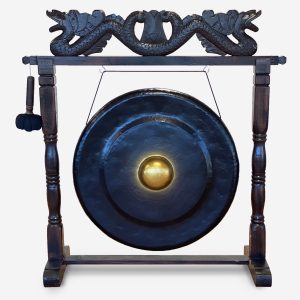 Velik gong v starinskem stojalu – 80cm