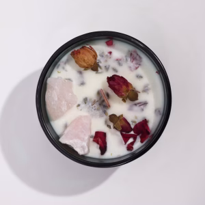 Kristalna čarobna cvetlična sveča – LJUBEZEN