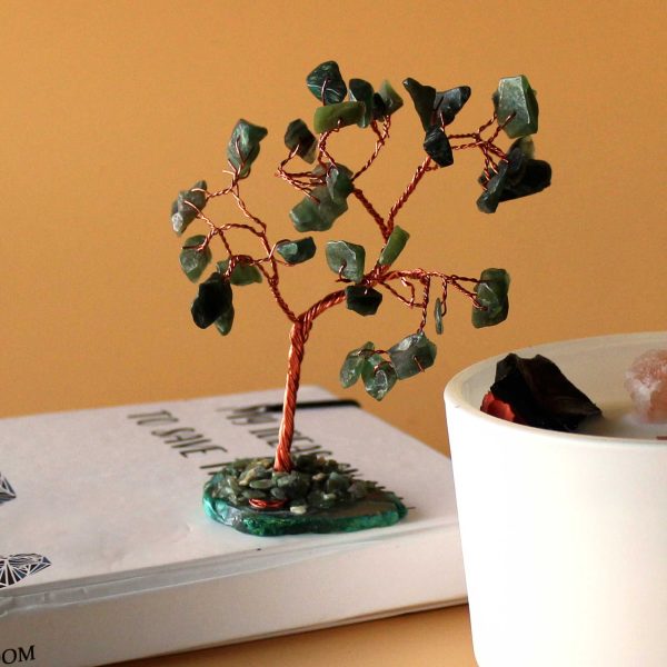 Kristalno drevo za SREČO – zeleni aventurin – 35 kristalov