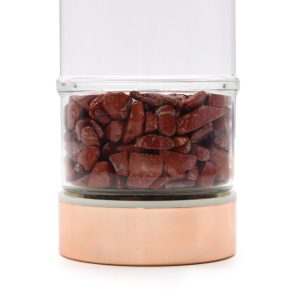 Steklenička za čaj z infuzorjem – RDEČI JASPIS – 500ml