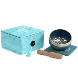 Mini pojoča skleda – set grlena čakra