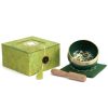 Mini pojoča skleda – set – srčna čakra