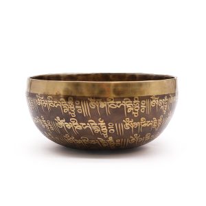 Tibetanska zdravilna skleda – gravirana mantra – 16cm
