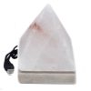 Himalajska solna lučka – USB – bela piramida (večbarvna svetloba) – 9cm