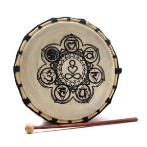 Šamanski boben s palicami – ČAKRE – 25cm